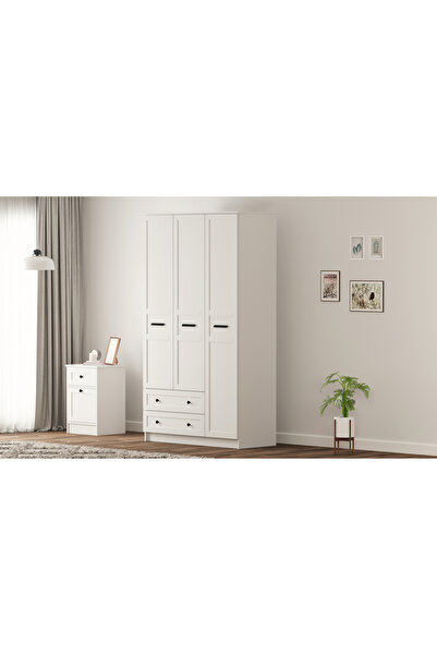 Rabi Rumy-s1 Country 3 Kapak 2 Çekmeceli Gardırop