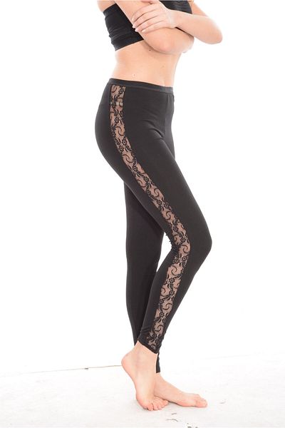 İMER TEKSTİLL Yani Ribbon Lace Cotton Modal Long Leggings