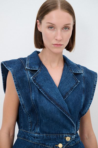 adL Men's Collar Jean Vest
