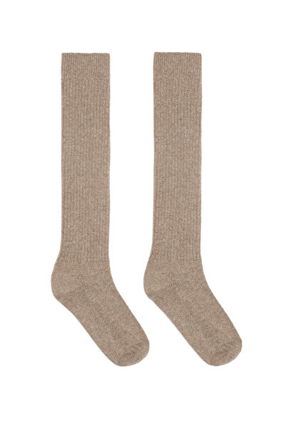 Oysho % 21 cashmere % 14 yün çok uzun çorap