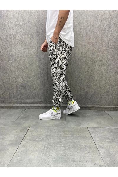 FıttingRoom Patterned Jogger with Elastic Waist and Legs