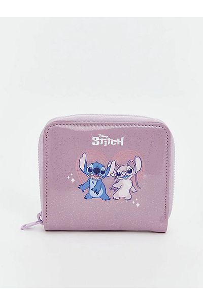 LC Waikiki Lcw Accessories Lilac Lilo and Stitch Printed Girls Wallet