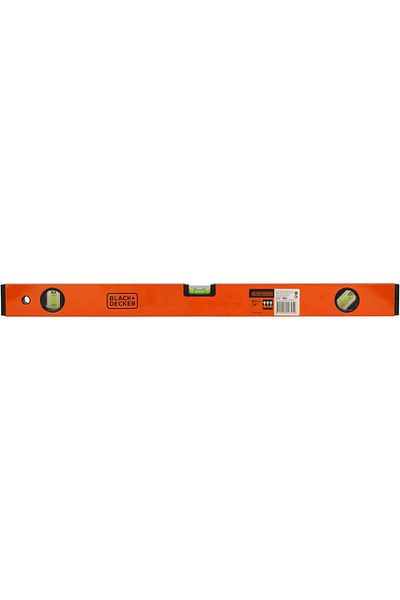 Black&Decker ميزان تسوية ثلاثي بصندوق من الألومنيوم بطول 60 سم، برتقالي/أسود - BDHT43189