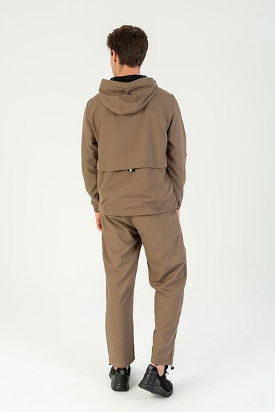 MARATON Comfort Men's Hooded Tress Rubber Reglan Sleeve Cocoa Tracksuit Set 22736