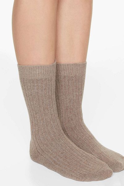 Oysho % 15 cashmere % 10 yün classic çorap