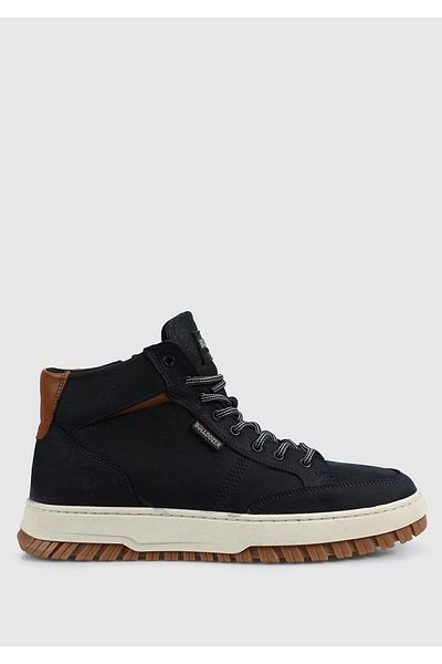 Bulldozer Men's Boots - Navy Blue Leather