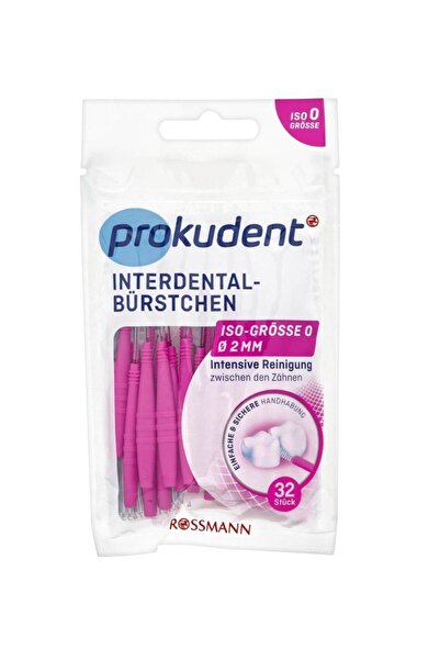 ROSSMANN Prokudent Pembe Arayüz Fırçası Tel 0,4 Mm - Dış Fırça 2 Mm 32 Adet