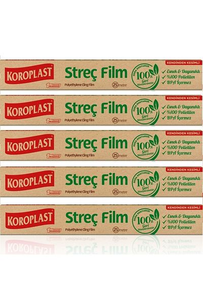 Koroplast Natural Stretch Film 25 Mt X 5 Packs