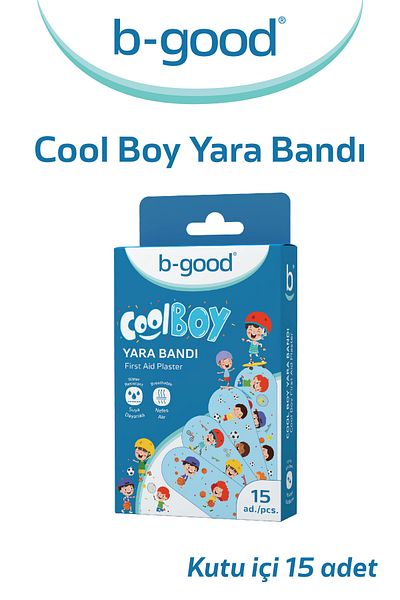 B-GOOD Cool Boy Men's Kids Band-Aid 15-Piece