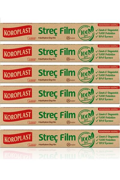 Koroplast Natural Stretch Film 25 Mt X 6 Packs