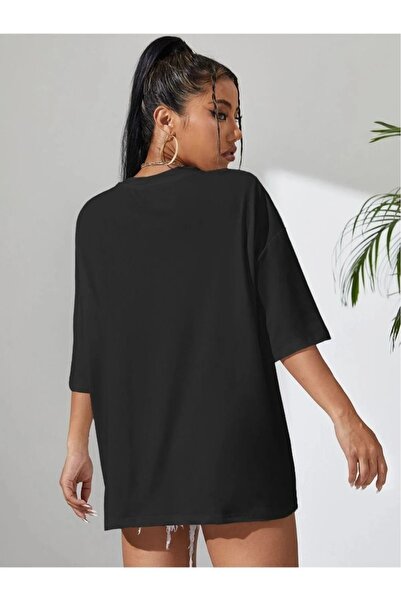 WEARTEX Women's Cool Mom Printed Crew Neck Oversize Basic T-Shirt