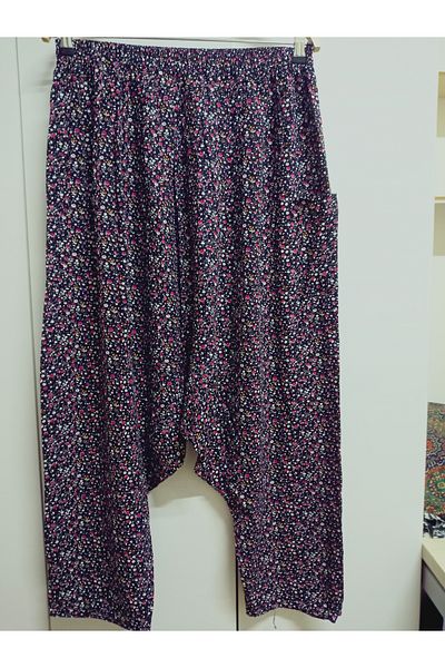 hoaryage Viscose Print Fabric Floral Print Baggy with Pockets 100% Cotton