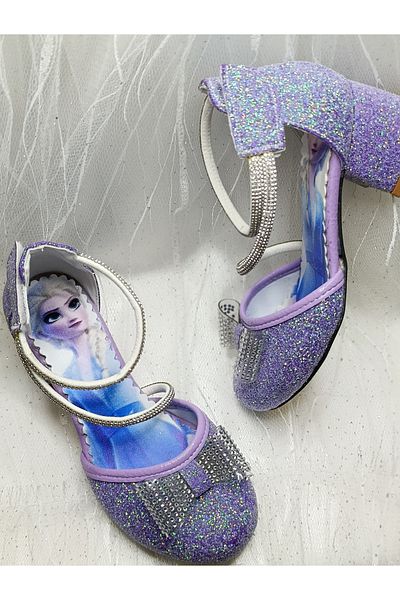 patik ayakkabı Preßens Women's Shoes Silvery Heeled Model