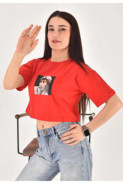 Bliss Dale Sculpture Printed Crop T-Shirt