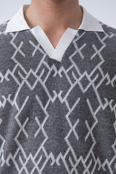 İLKCET MODA Patterned V-Neck Men's Tshirt