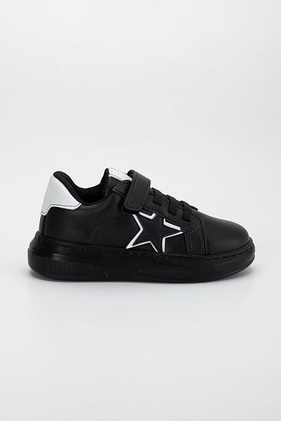 Dilimler Ayakkabı Boy's Sports Shoes Black Velcro Star Model Stitched Sole