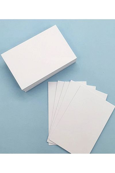 ORCOPY 100 Pieces 8X5Cm Business Card - Blank Printing Gift Writing & Word Card