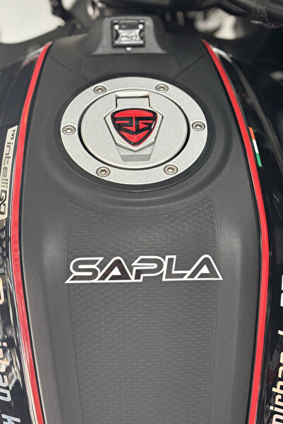 Banxtre Motor ve Kask için Siyah Beyaz Sapla Sticker Etiket (12CM)