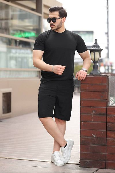 ROBERTO BORNOVA Ottoman Fabric Tshirt - Shorts Bottom Top Set