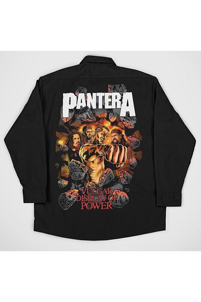 SEVBANO Pantera Vulgar Display of Power Written Unisex Music Band Shirt