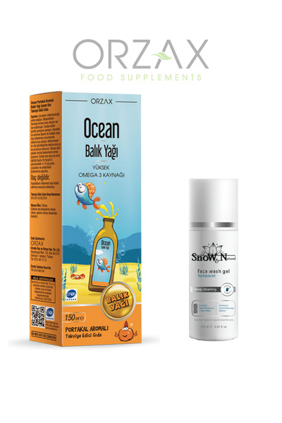 Ocean Çocuklar İçin Şeker İçermeyen Portakal Aromalı Balık Yağı 150 ml + 100m...
