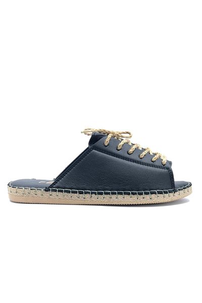 KCMN Feles 11-110 Άνετη Σόλα Lace Up Γυναικείες Παντόφλες Μαύρες