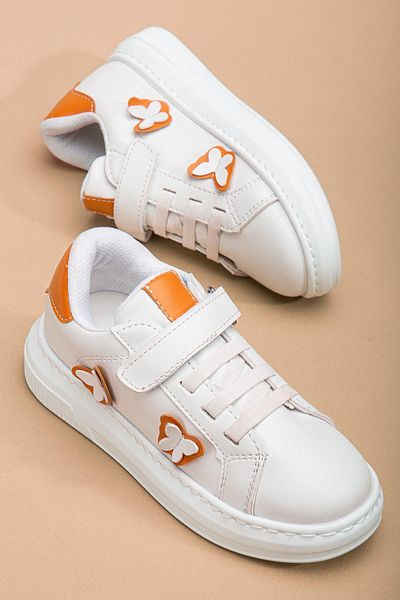 Dilimler Ayakkabı Pantofi sport pentru fete model fluture portocaliu talpă cusută