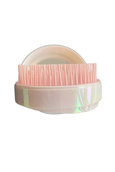 LAND OF MYTH Τύπος τσάντας LOM1282 - Βούρτσα για την ανοιχτήριση των μαλλιών με κάλυμμα καθρέφτη - Περλέ Λευκό