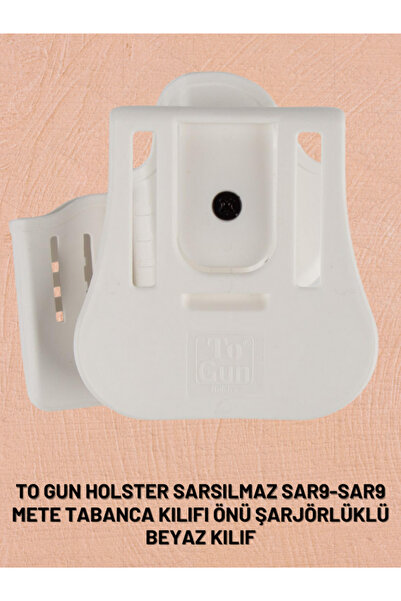 Polis Sepeti To Gun Holster Sarsılmaz SAR9-SAR9 Mete Tabanca Kılıfı Önü Şarjörlüklü Beyaz