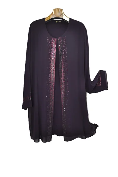 elma abone New Season Plus Size Evening Dress Stone Tunic