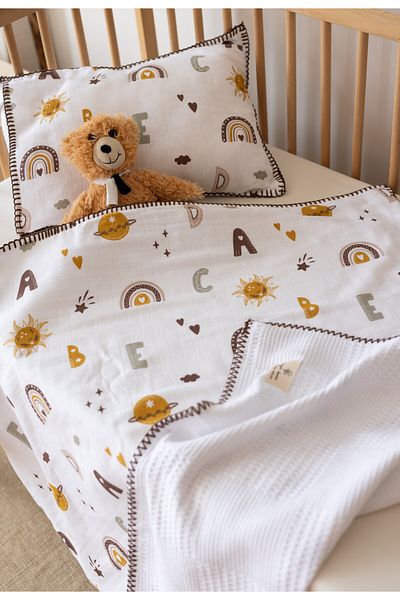 lizayn home Waffle Müzlemin Pike Cover 100X100 and Pillow Case 35X45 100% Cotton, Eco-Teks Certified