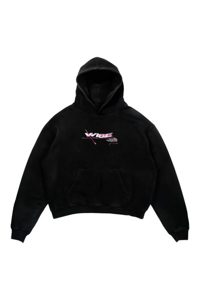 URBAN BLUSH OVERSIZED BLACK HOODIE