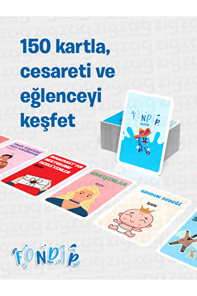 Zigzag Fondip Klasik | Eğlencenin ve Cesaretin Zirvesi | Doyasıya eğlenmek için hazır mısın? | 150 Kart