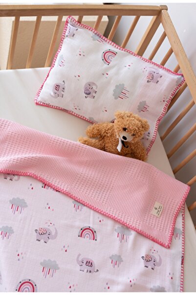 lizayn home غطاء وافل موسلين بيكيه 100x100 وغطاء وسادة 35x45 100% قطن معتمد م...