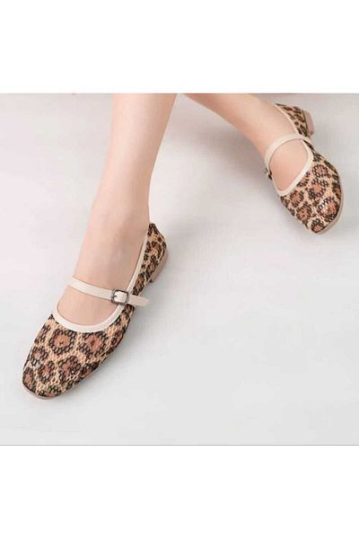DADWOLF Leopard Mesh Elegant Zilnic Confort Tendință Confortabil Meri Ceyn Balerini
