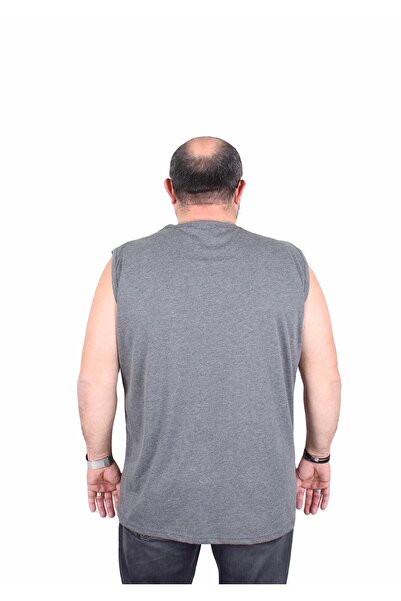 MocGrande Αμάνικο μπλουζάκι με στάμπα σε μεγάλο μέγεθος, Beach Paradise 25151 ΓΚΡΙ ΜΕΛΑΝΖ