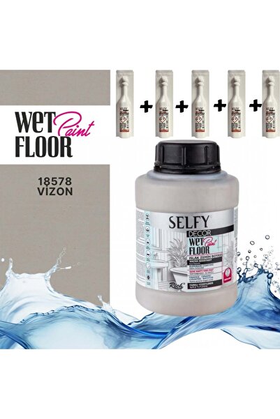 Rich SELFY DECOR ISLAK ZEMİN BOYASI 1250 CC VİZON  +5 ADET KATALİZÖR