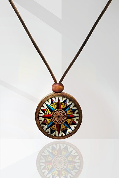 Tahtakolik قلادة بوصلة خشبية