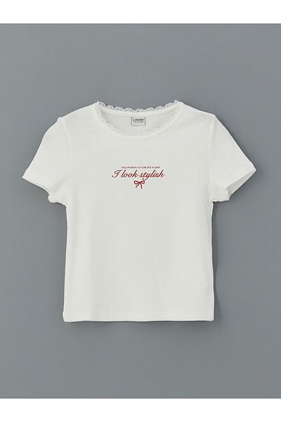 LC Waikiki Κοριτσίστικο T-Shirt Crew Neck