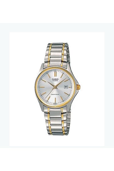 Casio ASIO LTP-1183G-7A 29mm Water Resistant Analog Watch with Stainless Steel Strap - Silver/Gold