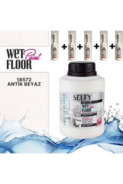 Rich SELFY DECOR ISLAK ZEMİN BOYASI 1250 CC ANTİK BEYAZ  +5 ADET KATALİZÖR