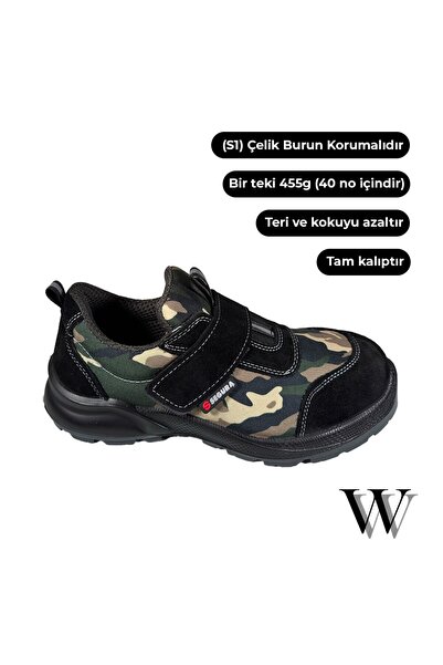 e&e Mekap Üretim Segura 511 S1 Süet Deri Çelik Burun Yazlık Spor İş Ayakkabıs...