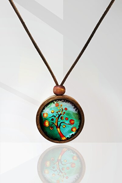 Tahtakolik قلادة شجرة الحياة الخشبية