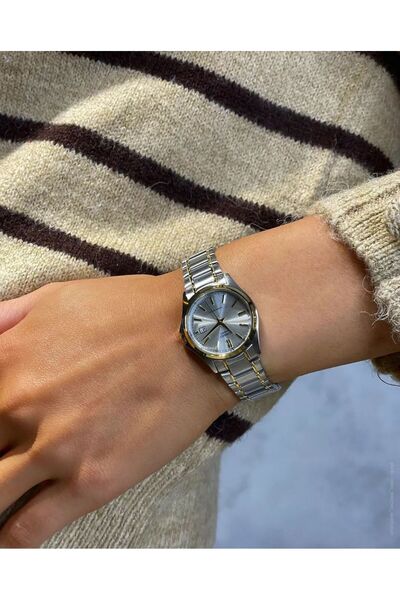 Casio ASIO LTP-1183G-7A 29mm Water Resistant Analog Watch with Stainless Steel Strap - Silver/Gold