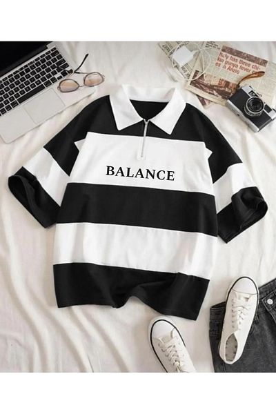 CAST COLLECTİON New Season Balance Written Polo Neck Tshirt 5 τεμαχίων
