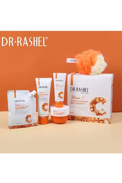 RASHEL Dr. Rashel Vitamin C Nourishing Exfoliating Body Scrub Set, 4 Pieces