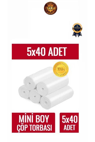 figanlar ambalaj Small Size Garbage Bag Mini Size 40Pcs X5 Roll 40X50 Garbage Bag