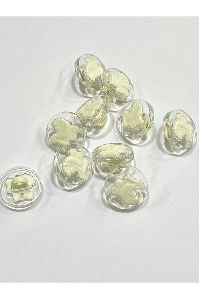 karantuhafiye Baby Button / Baby Carriage Model / 10 Pcs Cream
