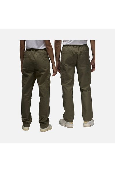 Nike Men's Khaki Pants - Jordan Chicago Elastic Waistband Internal Lacing