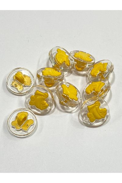 karantuhafiye Baby Button / Baby Carriage Model / 10Pcs Yellow